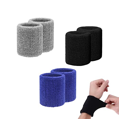 MuñEqueras Absorbentes Juego De MuñEqueras MuñEqueras Deportivas Absorbentes MuñEqueras para El Sudor para Tenis, Baloncesto, FúTbol, ​​Correr, Fitnes