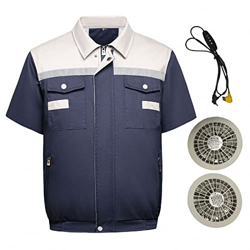 AJEYPMZ Ropa de Manga Corta con Ventilador sin escobillas Transpirable y Resistente al Desgaste, Ropa de Aire Acondicionado de enfriamiento de Pesca d en oferta