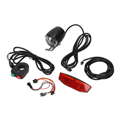 Weojeviy Kit de Faros Y Luces Traseras de Bocina de Bicicleta Eléctrica DK11 Juego de Luces de Bicicleta Eléctrica de Plástico de Aleación de Aluminio en oferta