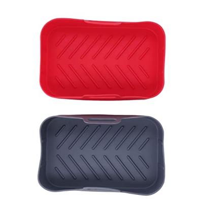 AUHX Cesta Rectangular para freidora, Apta para lavavajillas, Mejor freidora de circulación de Aire, Olla de Silicona de 450 °F Resistente al Calor pa
