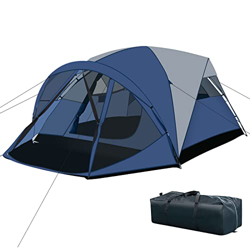 COSTWAY Tienda de Campaña Tipo Cúpula para 6 Personas 3000mm, Tienda de Campaña Túnel con Cubierta de Lluvia Extraíble, Toldo de Malla, Funda de PE, B en oferta