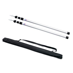 FAJIA Espesar Aleación de Aluminio Poste de Tienda de campaña Ajustable Varillas de Soporte de Tienda Refugio de Playa Toldo de Lona Postes de Repuest en oferta