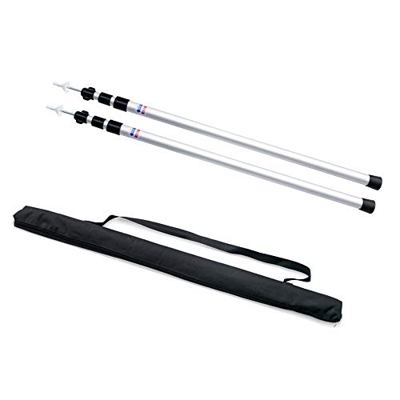 FAJIA Espesar Aleación de Aluminio Poste de Tienda de campaña Ajustable Varillas de Soporte de Tienda Refugio de Playa Toldo de Lona Postes de Repuest