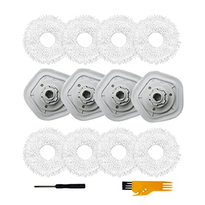 EUKKIC 14 Piezas para W10/W10 Pro Robot Aspirador PañO de Fregona Cepillo de Limpieza para Limpiar Suelo Repuestos
