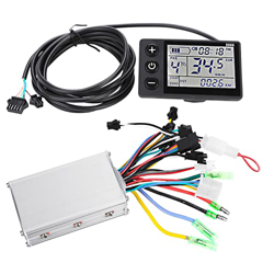 Weojeviy Bicicleta Eléctrica 24V-48V Panel de Pantalla LCD a Prueba de Agua Bicicleta Eléctrica Scooter Kit de Controlador sin Escobillas(36V/48V 350W precio