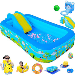 LGESR Piscina Inflable para niños Tobogán de Piscina Inflable portátil para niños Familia Piscina Inflable de tamaño Completo para Fiesta Familiar de  en oferta