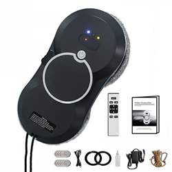 Robot Limpiador de Ventanas con Ultrasónico Automático Rociador de Agua, Aspirador de Ventana con Control Remoto, Robot de Limpieza de Ventanas para A en oferta