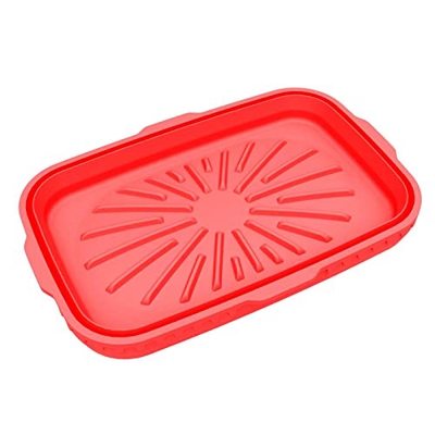 weisha Revestimientos de Silicona para freidoras de Aire | Revestimiento Plegable para freidora de Aire de 8 Pulgadas, rectángulo Cuadrado | Reemplazo