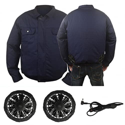 AJEYPMZ Ropa de Aire Acondicionado de Doble Ventilador de refrigeración Recargable por USB, Traje de Chaqueta de Ventilador de Nueve Palas Ajustable d precio