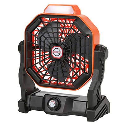 FAJIA Ventilador de Linterna de Camping Recargable portátil Ventilador de Escritorio Giratorio con luz para Tiendas de campaña en casa Senderismo Camp