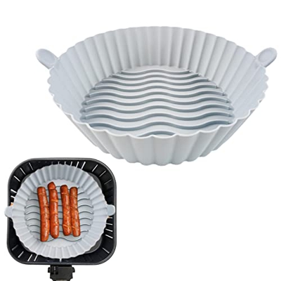 A/R Forros de hojas para freidora de aire, cesta de freidora de aire segura para alimentos, cesta de revestimientos para freidora de grado alimenticio