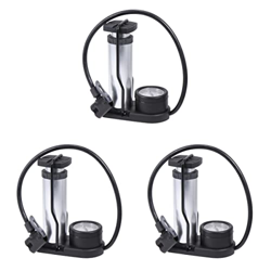 Veemoon 3 Uds Barómetro Manómetro Pedal de Presión Motocicleta MTB Juguete Mini Neumático Plateado Scooter de Precisión Bomba de Bola Activada Suelo d precio