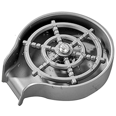 Winvacco Limpiador de Arandelas de Vidrio, Accesorios para Bares, restaurantes, hogar, limpiavasos automático, Restaurante Robusto para hoteles de Bar