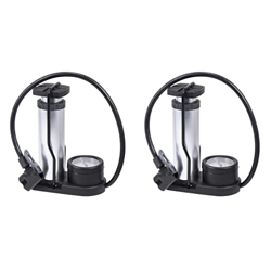 Veemoon 2 Uds Bicicleta Neumático Scooter Aleación con Manómetro Portátil Alto Barómetro Pie Presión Motocicleta Bomba Pedal Precisión para Juguete MT precio