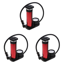 Veemoon 3 Uds con Bola de Barómetro MTB Bicicleta Portátil Scooter Rojo Alto para Suelo Precisión Manómetro de Alta Presión Mini Neumático Pedal Aleac precio