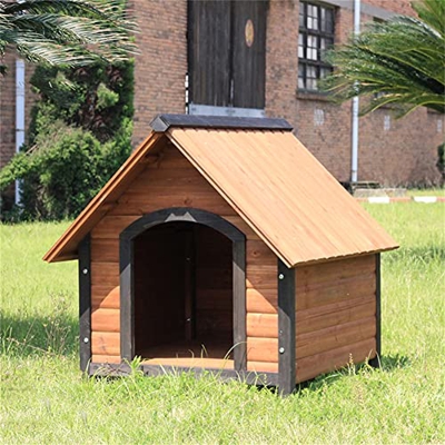 Perreras para Perros para Exteriores, casa de Madera para Perros/Perrera de Jaula para Perros de Villa/Resistente a la Lluvia, Protector Solar Resiste