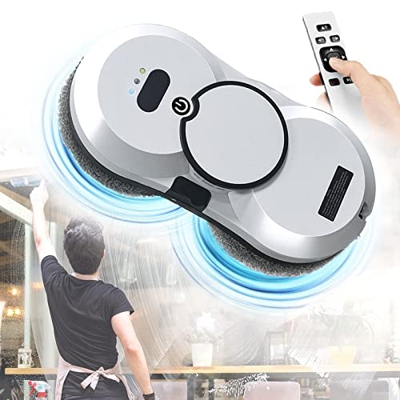 Robot Limpiador de Ventanas para Ventanas Altas Interiores/Exteriores, Aspirador de Ventanas con rociador de Agua automático Robot Limpiador automátic
