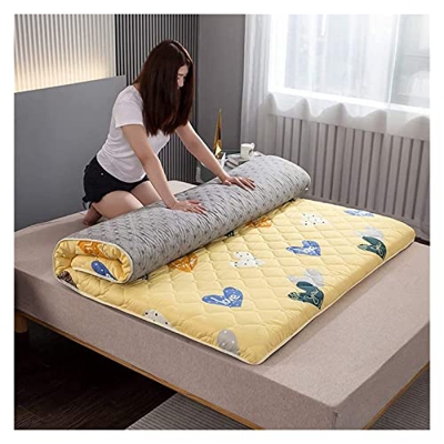 Mootm Colchón De Piso De Futón, Colchón De Piso Tatami Roll Mat Colchón Plegable Four Seasons Universal - Comodidad Portátil Suave Y Transpirable (Col