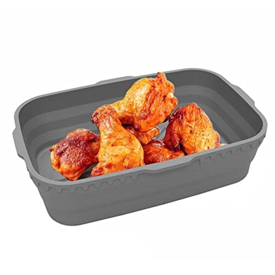 weisha Revestimientos de Silicona para freidoras de Aire - Revestimientos Plegables para freidora de Aire de 8 Pulgadas, rectángulo Cuadrado | Reempla