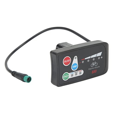 Qinlorgo Indicador de Bicicleta eléctrica, Pantalla LED de Bicicleta eléctrica, Baja tasa de fallas para manillares de 22,2 mm para Scooters