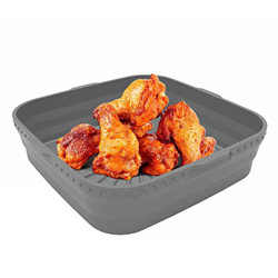DIEWU Revestimientos de Silicona para freidoras de Aire | Revestimientos Plegables para freidora de Aire de 8 Pulgadas, rectángulo Cuadrado,Reemplazo  en oferta
