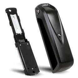 WILLQ Batería Bicicleta eléctrica Paquete de batería de Iones de Litio 48V 13Ah con Cargador Batería de Tubo descendente para Motor de 250W-600W (bate características