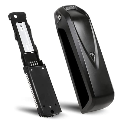 WILLQ Batería Bicicleta eléctrica Paquete de batería de Iones de Litio 48V 13Ah con Cargador Batería de Tubo descendente para Motor de 250W-600W (bate