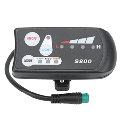 VGEBY Pantalla de Bicicleta eléctrica, Pantalla de Bicicleta eléctrica Scooter S800 Medidor de Pantalla LED con Conector a Prueba de Agua 36V 48V Univ en oferta