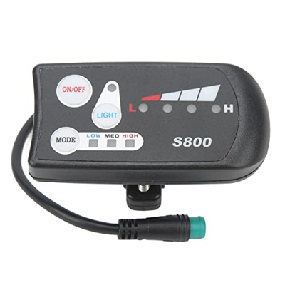 VGEBY Pantalla de Bicicleta eléctrica, Pantalla de Bicicleta eléctrica Scooter S800 Medidor de Pantalla LED con Conector a Prueba de Agua 36V 48V Univ