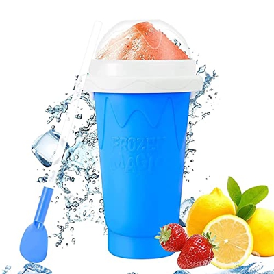 RILEYSON Milkshake Maker Máquina granizada con cereza, batido de leche, tazas para hacer helados, cuerpo de silicona de grado alimenticio para niños y