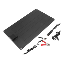 Panel de cargador de Panel Solar de vidrio templado de 20W, 18V, 20W, con toma de encendedor de cigarrillos para motocicleta, resistente a impactos características