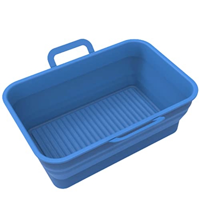 Semssa Freidora de aire de silicona reutilizable para freidora de aire, cesta de freidora de aire, antiadherente, práctica, bandeja apta para lavavaji