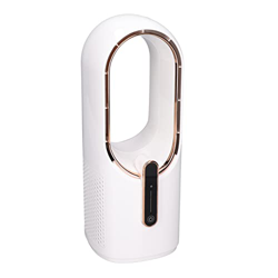 Mini Ventilador Sin Aspas, Ventilador de Carga USB Portátil de 11.8", Enfriamiento Ultra Silencioso de 3 Velocidades con Botón Táctil Inteligente para características