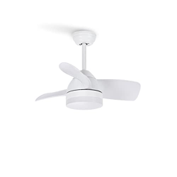 CREATE / WINDLIGHT ROUND DC / Ventilador de techo Blanco / 6 Velocidades, Programable, dos alturas,40W,con Luz características