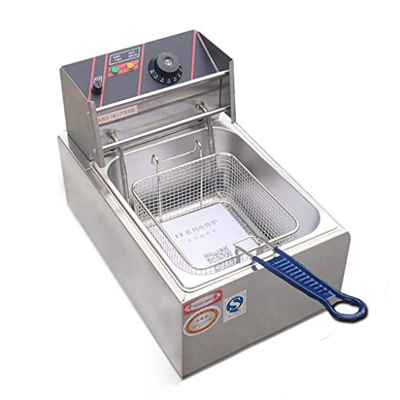 Kidsinwe Freidora De Grasa Profunda De 11L Uso Comercial, Freidora Eléctrica Grande De Acero Inoxidable con Filtro De Cesta para Supermercados Puestos