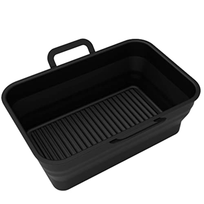 Semssa Freidora de aire de silicona reutilizable para freidora de aire, cesta de freidora de aire, antiadherente, práctica, bandeja apta para lavavaji