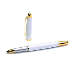 YGJD Pluma Estilográfica Pensas ejecutivas Signature Pen Publicising Business Regalo 0.38 mm Moda Clásica (Color : Blanco, Size : 13.5x1.1cm) precio