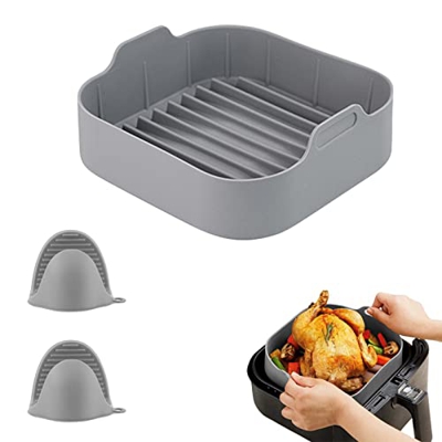YYYSJXDS Sartén de silicona para freidora de aire