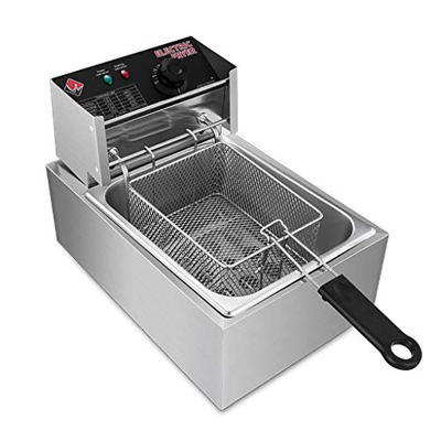 Freidora Eléctrica De Grasa Profunda De 9l Freidora Eléctrica Grande De Acero Inoxidable Con Cesta Para Uso Comercial En El Hogar Freidora Profunda Sa