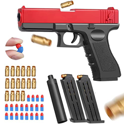 M1911 Shell Ejection Soft Bullet Toy Gun - Pistola De Juguete Realista/Pistola De Juguete con Balas NiñOs con Cargador Y Silenciador De Balas (Red) precio