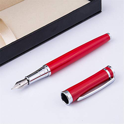 YGJD Pluma Estilográfica Fuente Pen Hard Pen Calligraphy Pen Pen de Regalo for Alumnos Moda Clásica (Color : Rojo, Size : 13.8X1.3cm) características