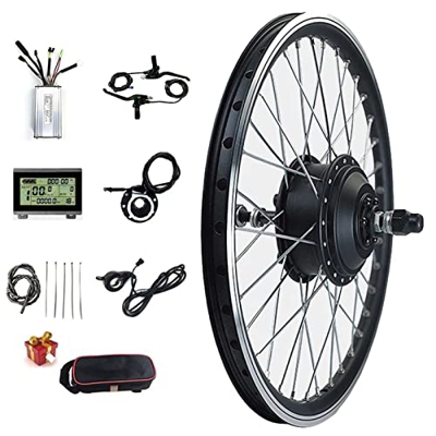 Amick Kit de conversión de Bicicleta eléctrica 36V/48V 500W Hub Motor Bicicleta eléctrica Kit de conversión de Bicicleta Rueda Trasera 20"24" 26"27.5"