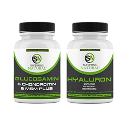 Paquete de ahorro de glucosamina, condroitina, MSM y ácido hialurónico dosis altas en un paquete mensual, 285 cápsula características