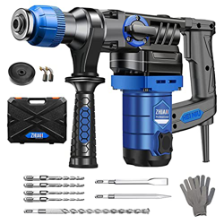 ZHJAN Martillo Perforador 220V,1100W Taladro Percutor Eléctrico con Cable,SDS Plus Martillo,3 Modos en 1,Velocidad Ajustable,Taladro Percutor con Mang características