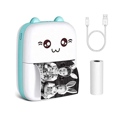 ZFHTAO Mini Impresora de Bolsillo,Impresora térmica, imágenes, Notas, Impresora fotográfica con 1 Rollos de Papel de impresión para Smartphone, para D precio