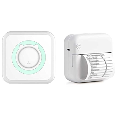 ZFHTAO Impresora térmica,imágenes,Notas,Impresora fotográfica con 1 Rollos de Papel de impresión para Smartphone,Compatible con la mayoría de los telé