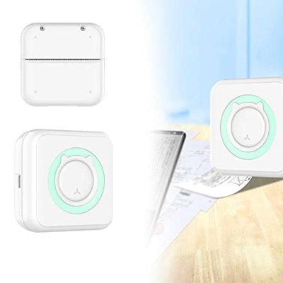 ZFHTAO Impresora de Bolsillo, Mini Impresora móvil inalámbrica Bluetooths Impresora fotográfica térmica portátil, para Asistencia de Aprendizaje, Nota