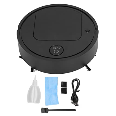 Haofy Robot Aspirador Portátil con Pulverizador 4 en 1, Mini Barrido Inteligente para Evitar Obstáculos Recargable por USB para Pelo de Mascotas, Suel