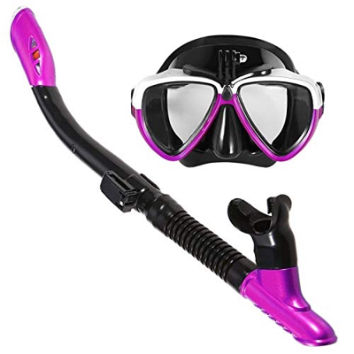 Máscaras de Buceo Gafas de natación Juego de Tubos de Snorkel seco Gafas de Buceo Profesionales antivaho para Hombres y Mujeres