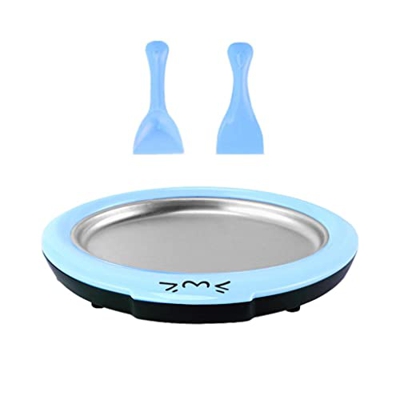 F Fityle Máquina para Hacer Helados, Mini Placa de Rodillos de Acero Inoxidable Anti, Azul, tal como se describe